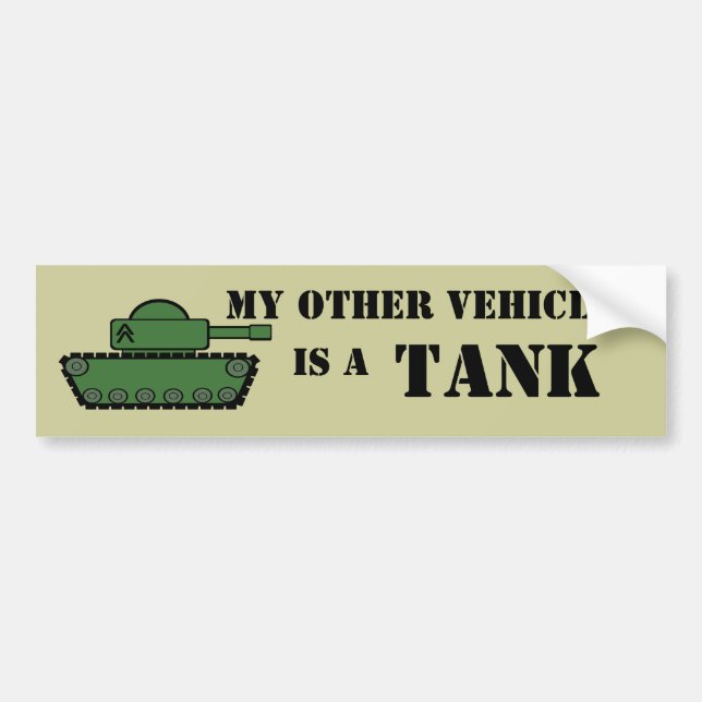 Militär Tank Bildekal (Framsidan)