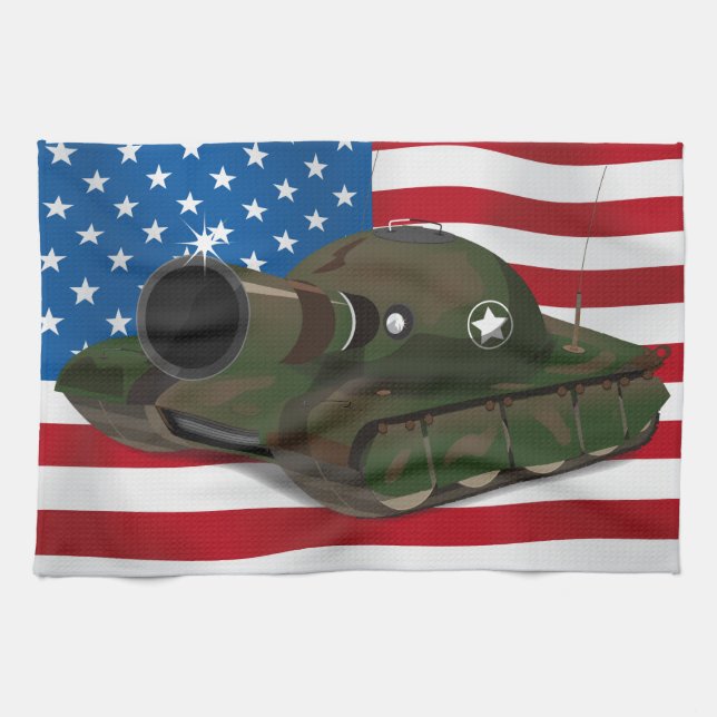 Militär Tank Kökshandduk (Horisontell)