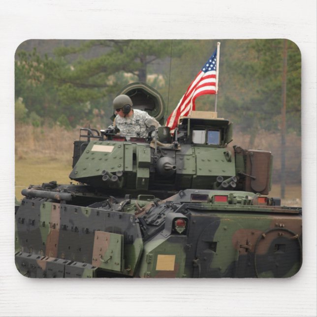 militär tank med oss flaggamousepad musmatta (Framsidan)