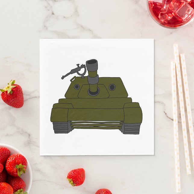 Militär Tank Pappersservett (Skapare uppladdad)