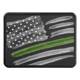 Militär Thin Grönt Line American Flagga Dragkroksskydd