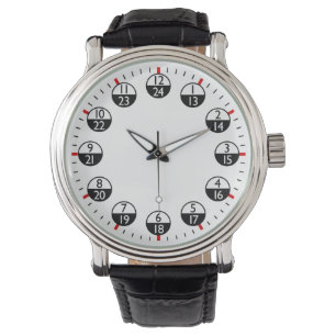 Militär tid 24 timmars armbandsur