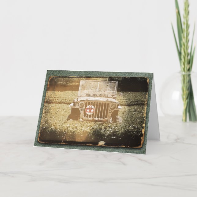 Militär Transport Fordon Kort (Framsida)