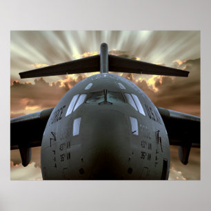 MILITÄR TRANSPORTGLOBEMASTER C-17 POSTER