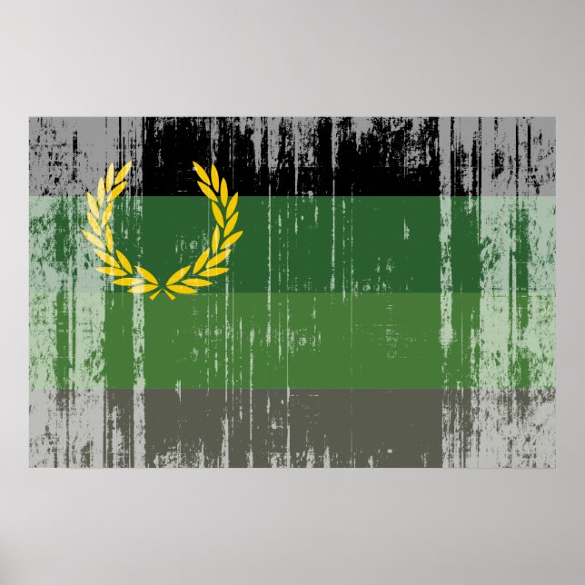 MILITÄR UNIFORM HBTQ-FLAGG POSTER (Framsidan)