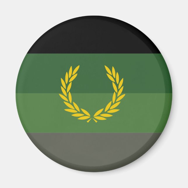 Militär uniform stolthetsflagga magnet (Framsidan)