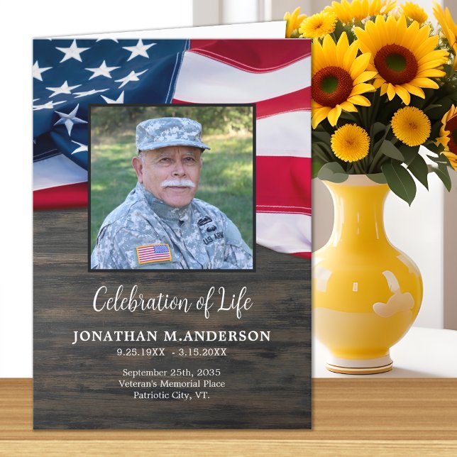 Militär - USA flagga Firande i Life - begraven Kort (Skapare uppladdad)