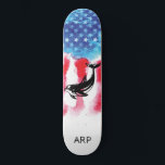 *~* Militär Vet DOPHIN Rött vitt blått Flagga Mini Skateboard Bräda 18,5 Cm<br><div class="desc">*Kraftfullt utökat/ imponerar COSMIC DOLPHIN silhouette på amerikansk Flagga * Patriotic American Flagga med en COSMIC DOLPHIN silhouette . . Denna utformning är utmärkande för den amerikanska Flagga USA flagga, även känd som Old glory och Stars och stripes. Denna amerikanska vattenfärgsdesign omfattar färg Rött vitt blått i form av stjärnor...</div>