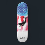 *~* Militär Vet DOPHIN Rött vitt blått Flagga Mini Skateboard Bräda 18,5 Cm<br><div class="desc">*Kraftfullt utökat/ imponerar COSMIC DOLPHIN silhouette på amerikansk Flagga * Patriotic American Flagga med en COSMIC DOLPHIN silhouette . . Denna utformning är utmärkande för den amerikanska Flagga USA flagga, även känd som Old glory och Stars och stripes. Denna amerikanska vattenfärgsdesign omfattar färg Rött vitt blått i form av stjärnor...</div>