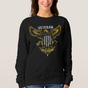 Militär veteran Eagle med patriotisk sköld T Shirt