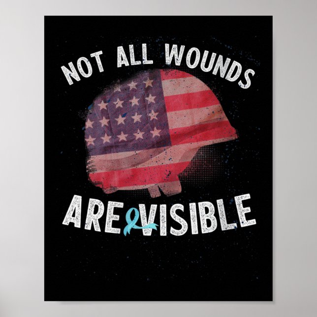 Militär veteran efter traumatisk PSTD-mental för k Poster (Framsidan)