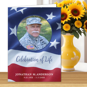 Militär veteran Flagga Firande i Life Funeral Kort