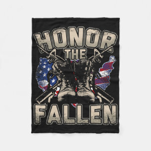 Militär veteran soldat amerikansk flagga Trump pre Fleecefilt