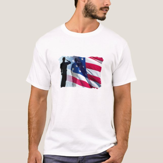 Militär veterandaghonnör flagga tröja (Framsida)