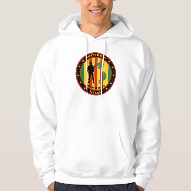 Militär vietnamkrigetveteranHoodie Sweatshirt (Framsida)