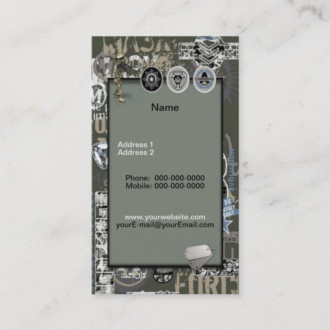 Militär visitkort (Framsida)