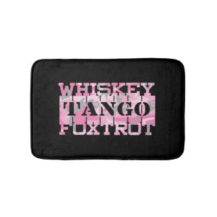 Militär Whiskey Tango Foxtrot Rosa Camo Badrumsmatta