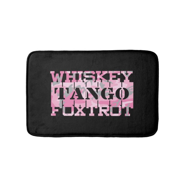 Militär Whiskey Tango Foxtrot Rosa Camo Badrumsmatta (Framsidan)