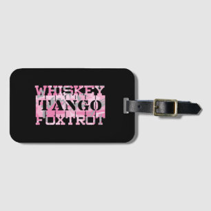 Militär Whiskey Tango Foxtrot Rosa Camo Bagagebricka