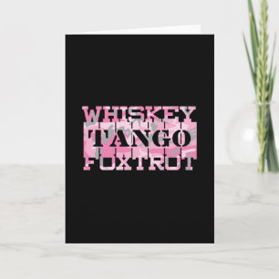 Militär Whiskey Tango Foxtrot Rosa Camo Kort