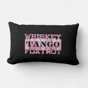 Militär Whiskey Tango Foxtrot Rosa Camo Lumbarkudde