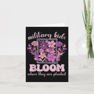 Militära barn Bloom där de planerade Lilan upp Kort