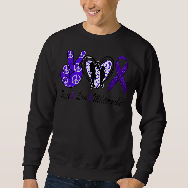 Militära barn i Kärlek, militära barn i Lång Ärmad Tröja (Framsida)