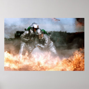 Militära brandmän poster
