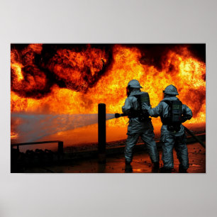 Militära brandmän poster