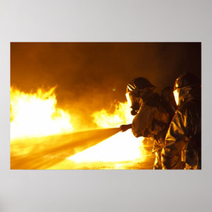 Militära brandmän poster