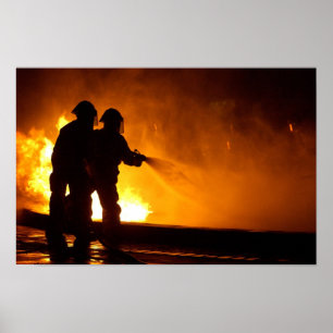 Militära brandmän poster