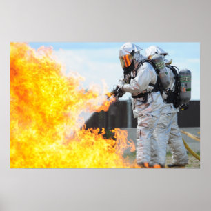 Militära brandmän poster