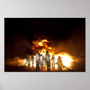 Militära brandmän poster