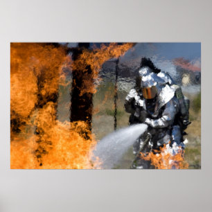 Militära brandmän poster
