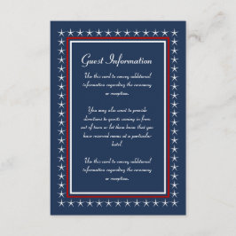 Militära Bröllop-gästinformationskort Tilläggskort