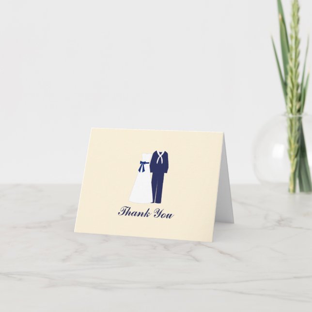 Militära bröllop tackkort (Framsida)