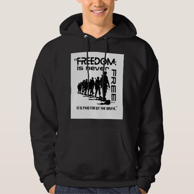 militära bud hoodie (Framsida)