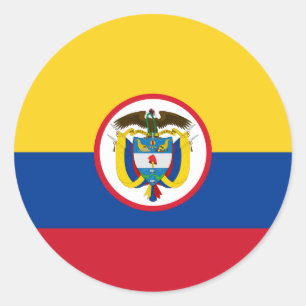 Militära Colombia, Colombia, flagga Runt Klistermärke