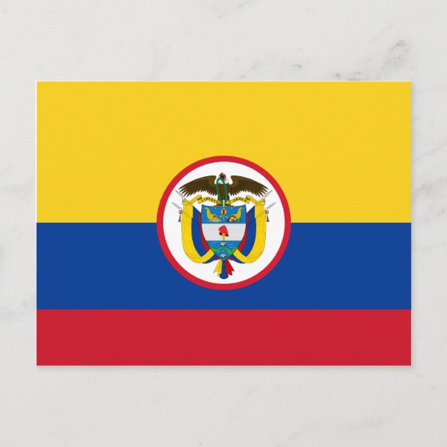 Militära Colombia, Colombia, flagga Vykort (Framsida)