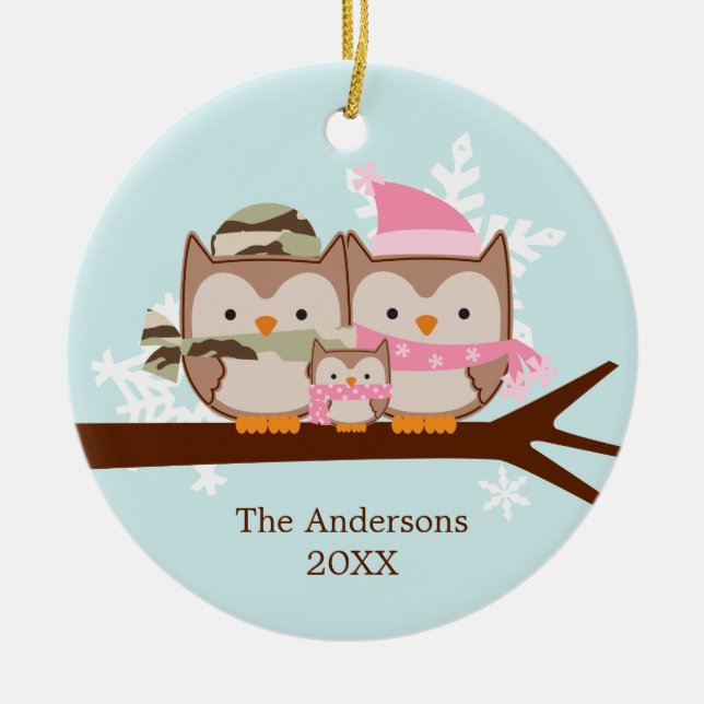 Militära familjjulprydnadar julgransprydnad keramik (Framsidan)