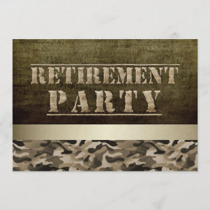 Militära fatiseringar Pension Party Inbjudningar