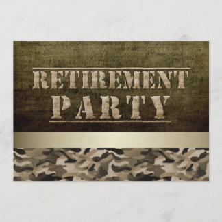 Militära fatiseringar Pension Party Inbjudningar
