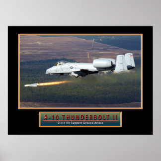 Militära flygplan Poster "A-10 Thunderbolt" 24x18