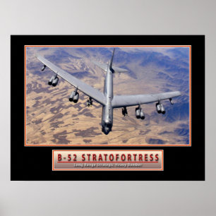 Militära flygplan Poster "B-52 Stratofort" 24x