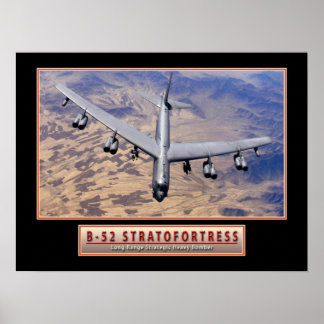 Militära flygplan Poster "B-52 Stratofort" 24x