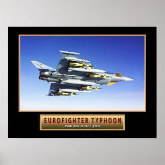 Militära flygplan Poster "Eurofighter Typhoon" 24x