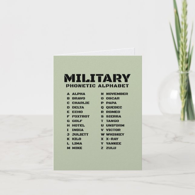 Militära Fonetiska Alfabetet Alpha Zulu Taktisk Inbjudan (Framsida)