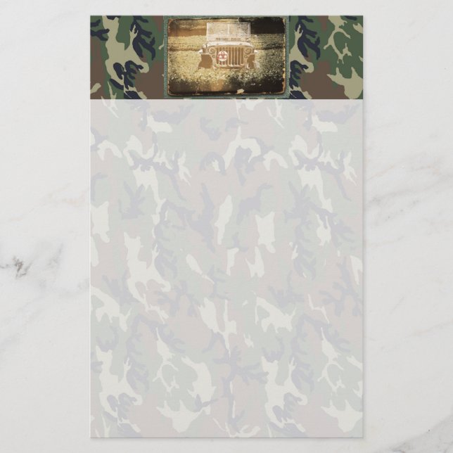 Militära Fordon Brevpapper (Framsida)