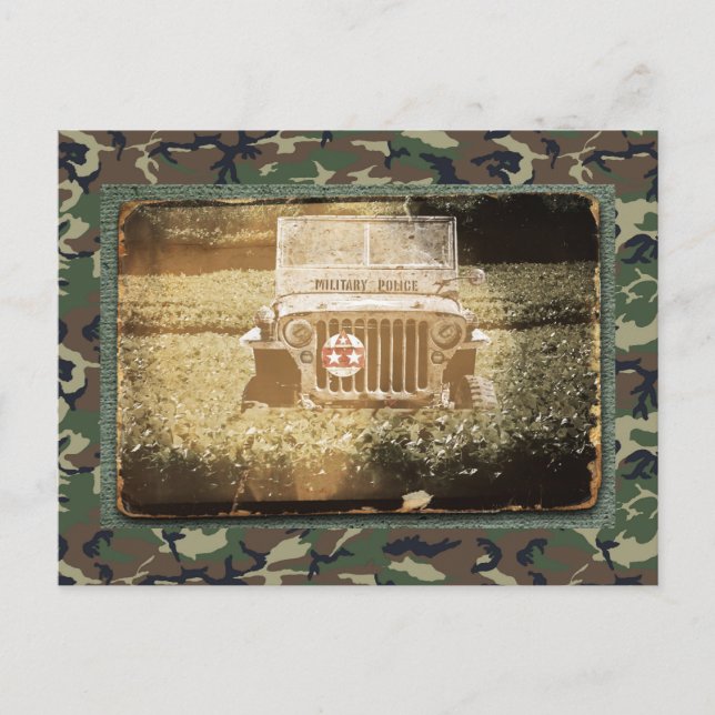 Militära Fordon Vykort (Framsida)