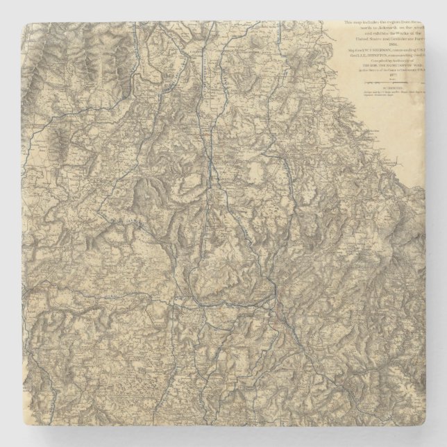 Militära funktioner av den Atlanta kampanjen Underlägg Sten (Framsidan)